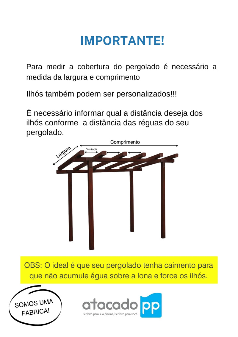 Cobertura para pergolado 5,1 x 4,70